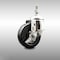 Service Caster 4 Inch 316SS Soft Rubber Wheel Swivel 10mm Threaded Stem Caster with Brake SCC-SS316TS20S414-SRS-TLB-M1015 - alternate 1